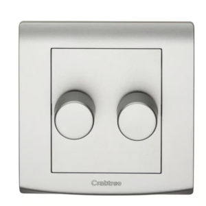 Crabtree Black 2-Gang LED Dimmer Switch (2-Way) for Multi-Light Control
