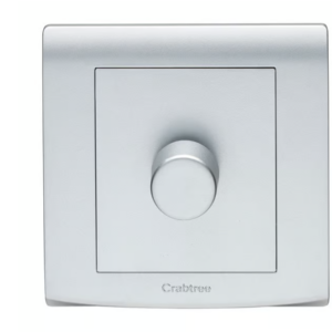 Crabtree Silver LED Dimmer Switch (1 Gang, 2-Way) for Elegant Lighting Control