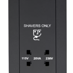 Crabtree Black Shaver Socket (230/115V)