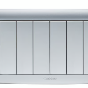 CRABTREE 10AX SP 6 GANG 2 WAY SWITCH WIDE ROCKER SILVER
