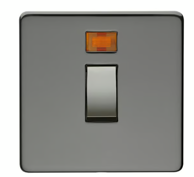 Untitled-30-2.png Crabtree 20A Double Pole Switch with Neon Indicator Light (Platinum Finish) - Image 1