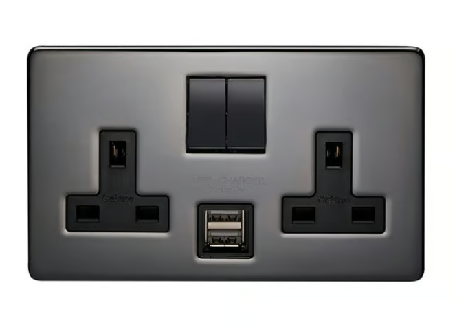 Untitled-32-2.png CRABTREE13A 2 Gang DP Switched Socket with USB - Platinum - Image 1