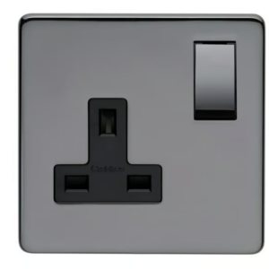 Crabtree 13A Double Pole Switched Socket (Platinum Finish)