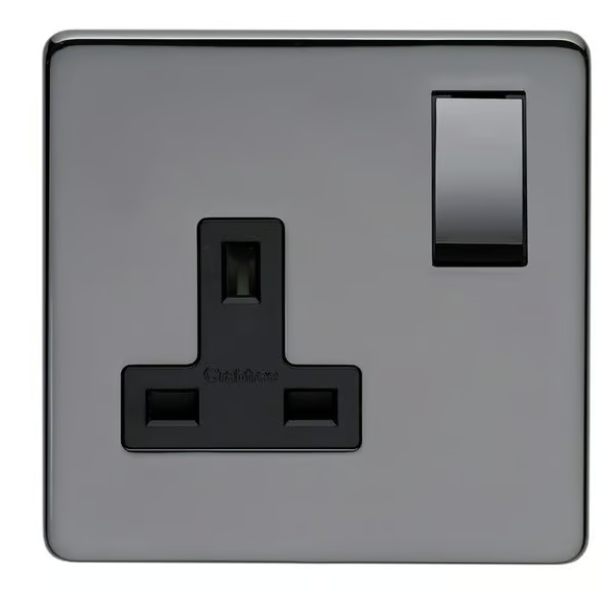 Crabtree 13A Double Pole Switched Socket (Platinum Finish)