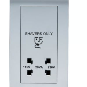 Crabtree Silver Shaver Socket (230/115V)