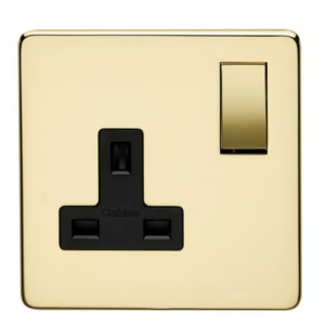 Crabtree 13A 1 Gang Double Pole Switched Socket (Gold Finish)