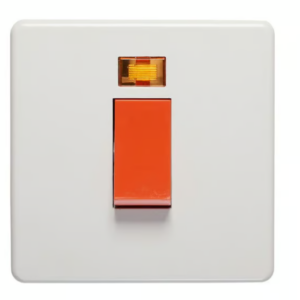 Crabtree 45A Single Gang Switch with Neon Indicator Light (White Finish)