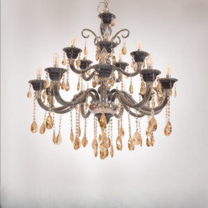 Large European Crystal Chandelier Elegant Pendant Light