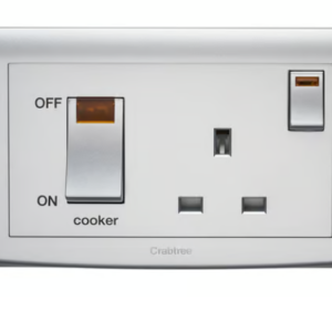 Crabtree Cooker Control Unit with Neon Indicator Light (Silver Finish)