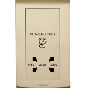Crabtree Gold Shaver Socket (230/115V)