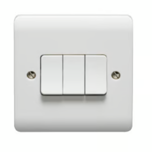 Crabtree Instinct 10A SP 3 Gang 2 Way Switch