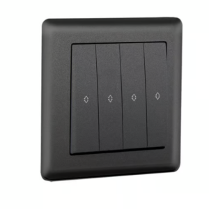 Makel 20A SP 4-Gang 2-Way Light Switch (Black) with Arrows