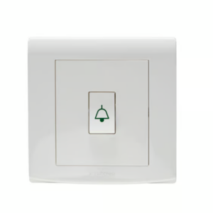 CRABTREE 10A 1 gang 1 way push switch bell symbol