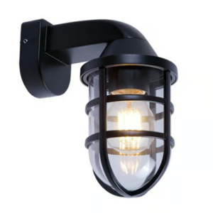 GLOW Outdoor Classic Wall Light with E27 Holder 15Watt Black
