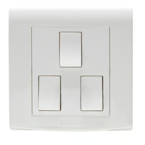 Crabtree 10AX 3 Gang 2 Way Switch