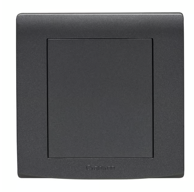 Untitled-89-2.png Crabtree Single Blanking Plate (Greyish Black) - Image 1