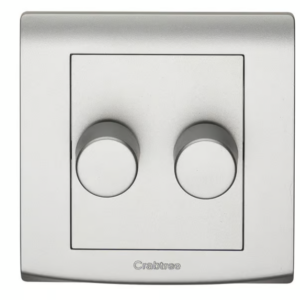 Crabtree LED 2 Gang 2 Way Dimmer Switch (Silver)
