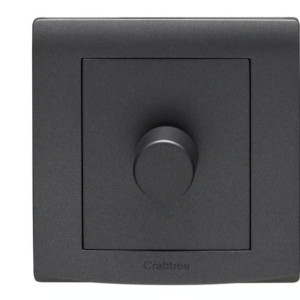 Crabtree Black LED Dimmer Switch (1 Gang, 2-Way) for Flexible Lighting Control
