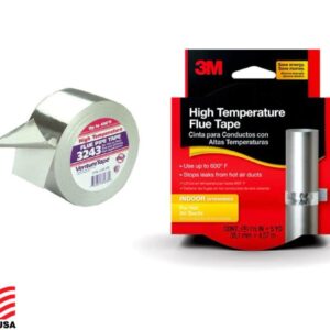 3M High Temperature Flue Tape (3.8cm x 4.5m) - Withstands High Heat Applications
