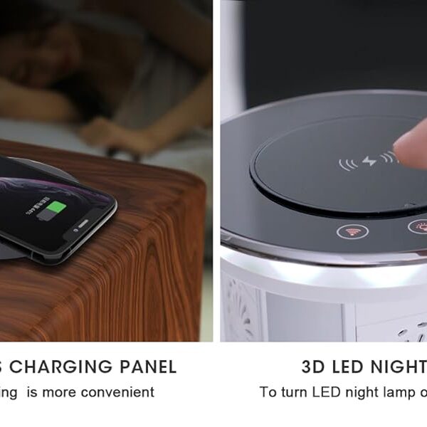 ADMORE Smart Pop-up Socket with Qi Wireless Charger & USB Ports