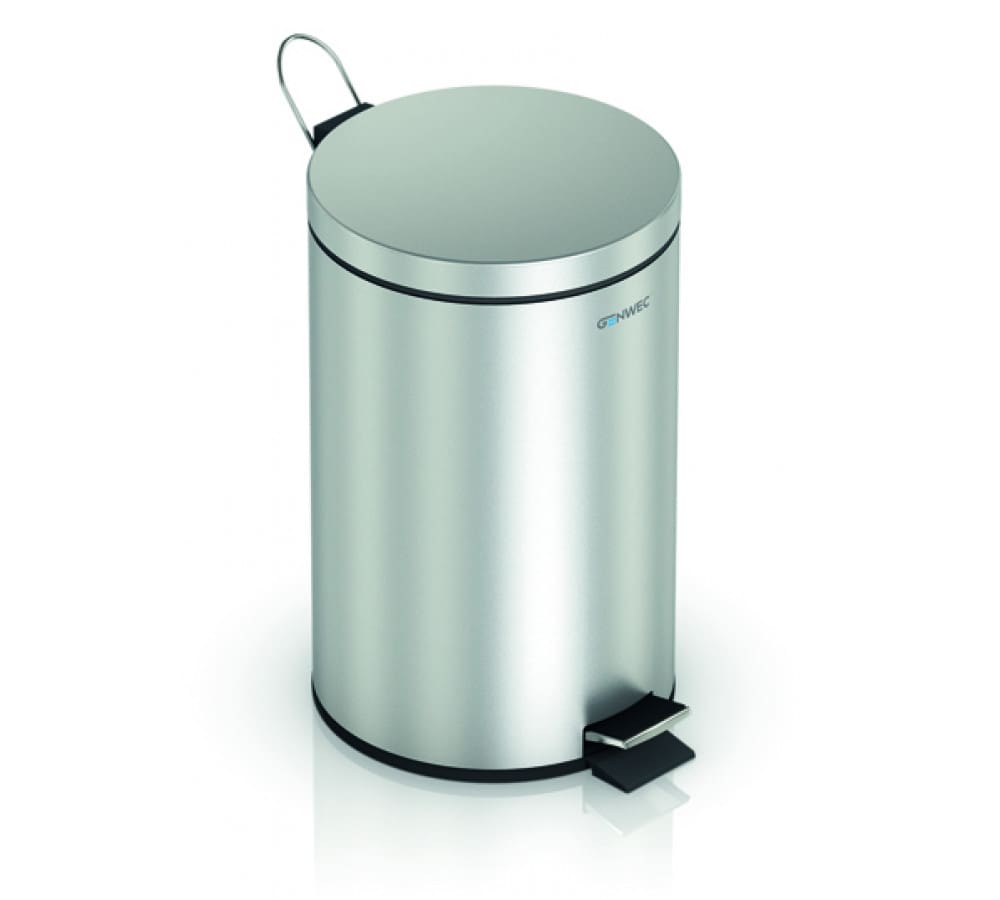 Wastepaper-bin-12L-stainless-steel-brushed.jpg Wastepaper bin 12L stainless steel brushed - Image 1
