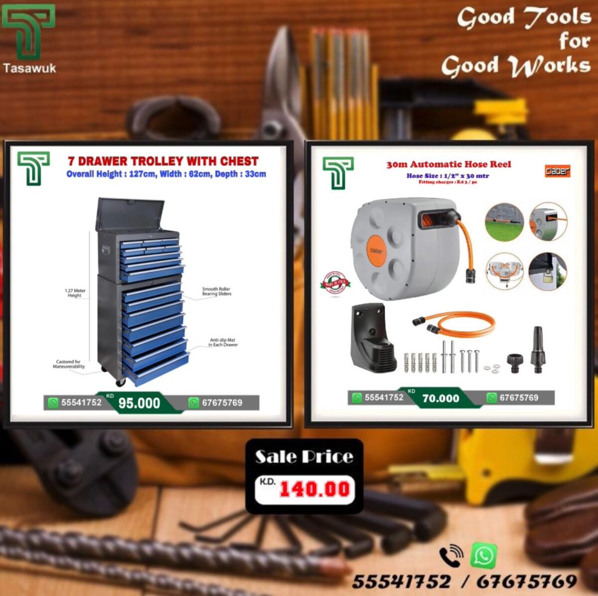 Trolley with Automatic Hose Reel Combo - Image 1