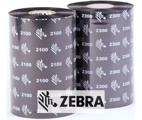Zebra-Wax-Ribbon-2300-110mm-x-450m.webp Zebra Wax Ribbon 2300 110mm x 450m - Image 1