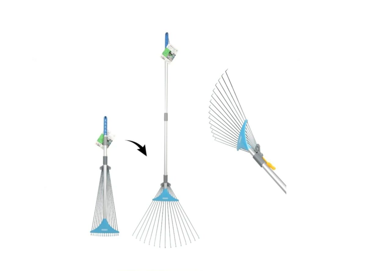 Telescopic Adjustable Lawn Rake - Image 1