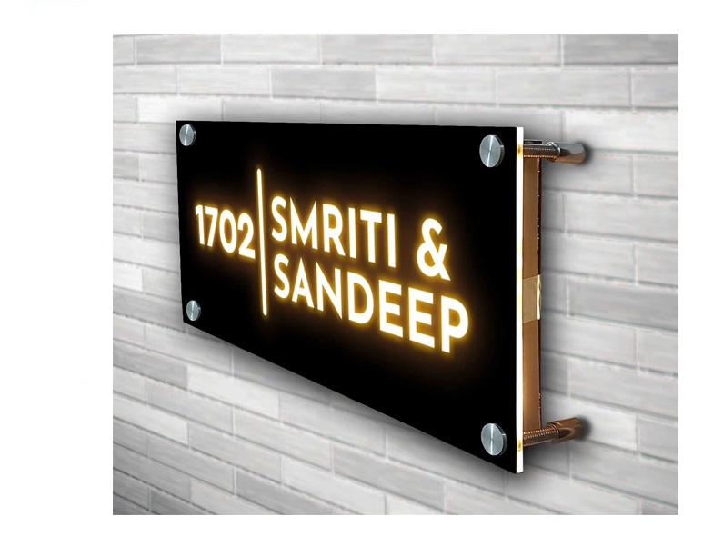 acrylic2.jpg Acrylic Name Plate with LED Light – Customizable (30x50cm) - Image 1