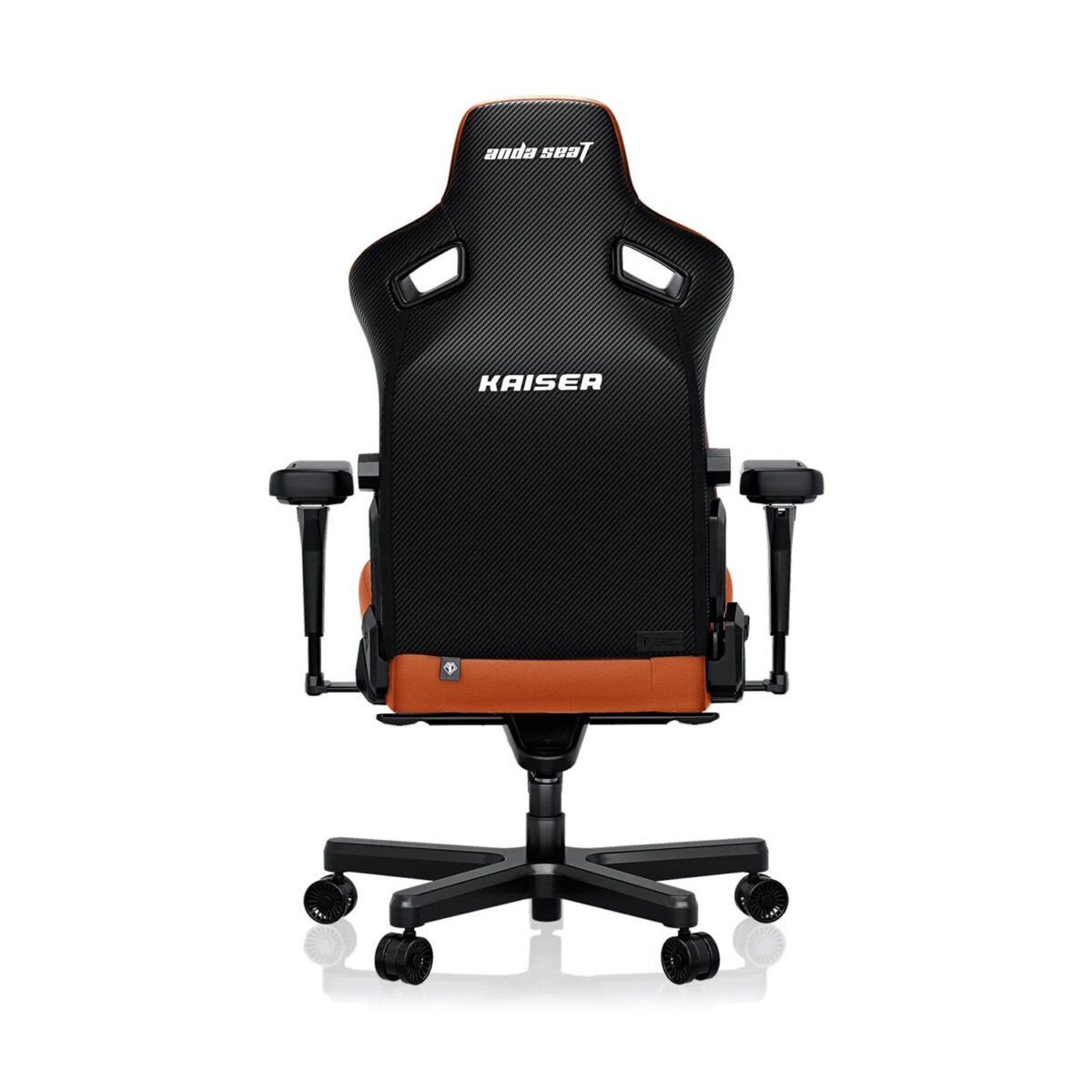 Anda Seat Kaiser 3 Large -Premium Ergonomic PVC leather, With Magnetic Memory Foam Neck Pillow - Orange - Image 2
