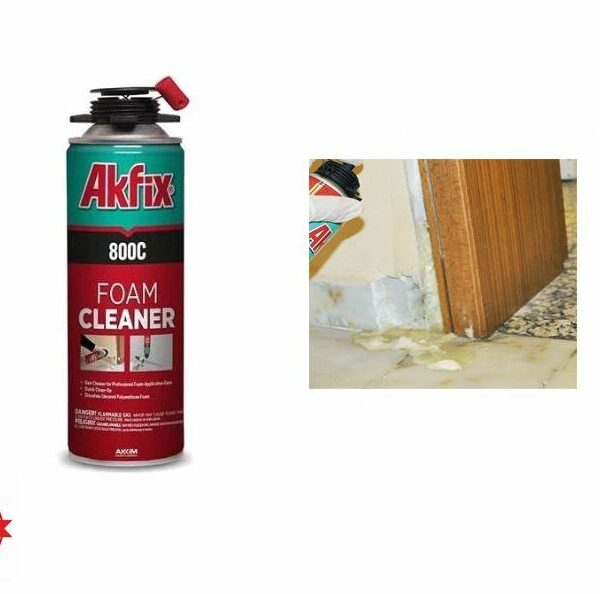 Akfix 800c: Effective Multipurpose PU Foam Cleaner (400ml)