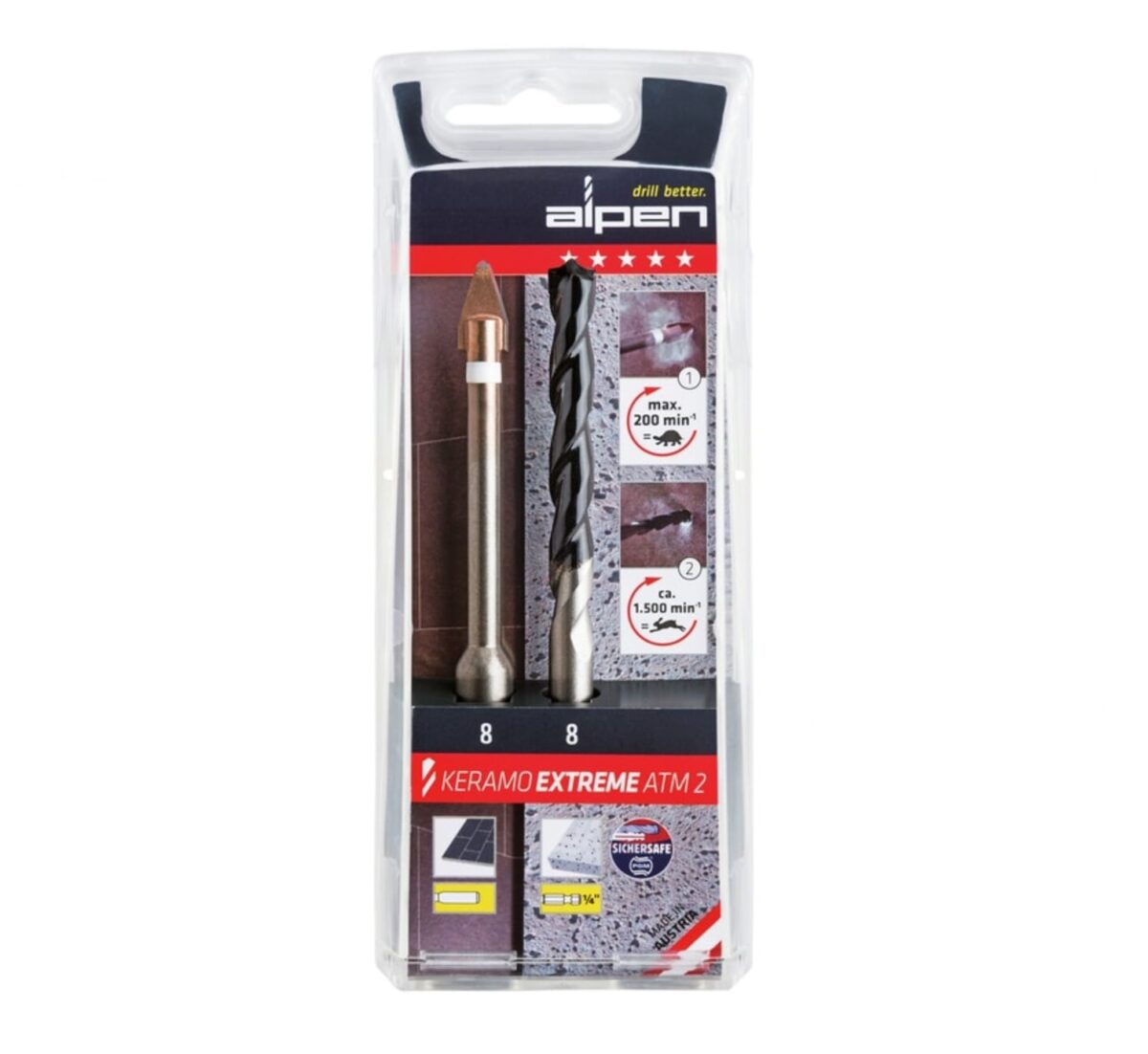 alpen-drill-bit-set.jpg Alpen 6mm Concrete Drill Bit Set - Image 1