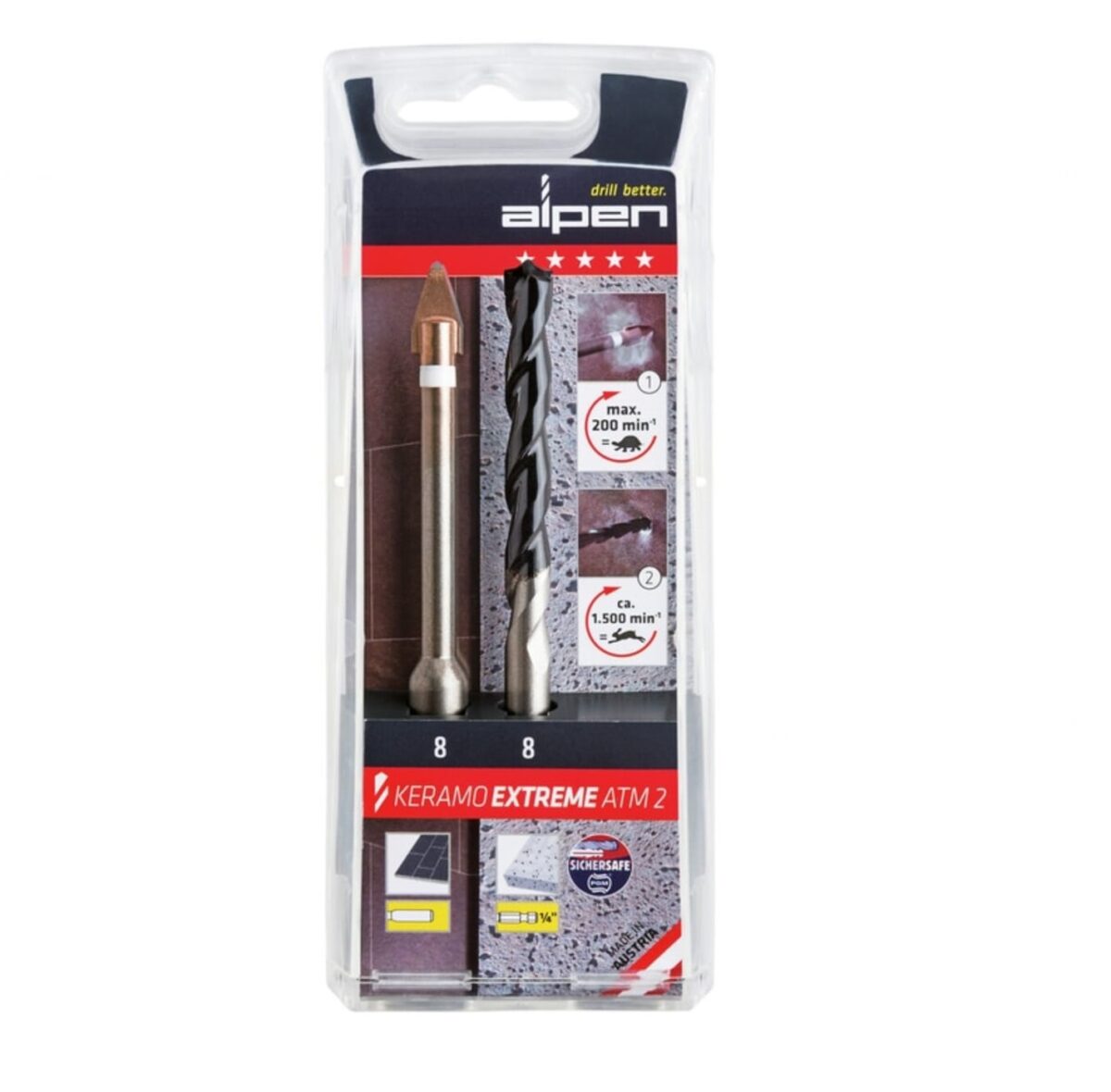 alpen-drill-bit-set10.jpg Alpen 10mm Concrete Drill Bit Set - Image 1