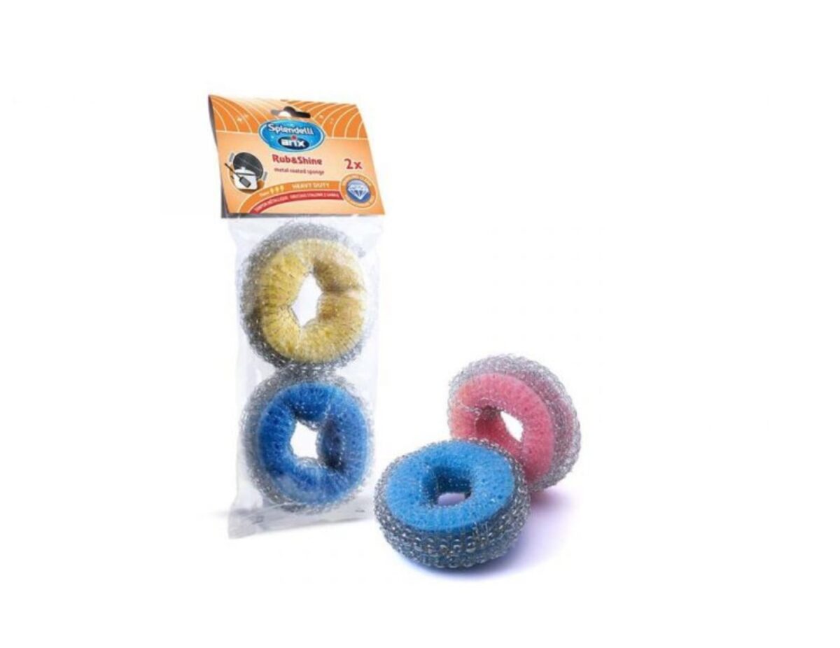 arix-sponge.jpg Arix Splendellii Rub & Shine Zinc Coated Wire Sponge - Image 1