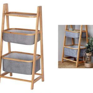 Bamboo Shelf with 2 Baskets