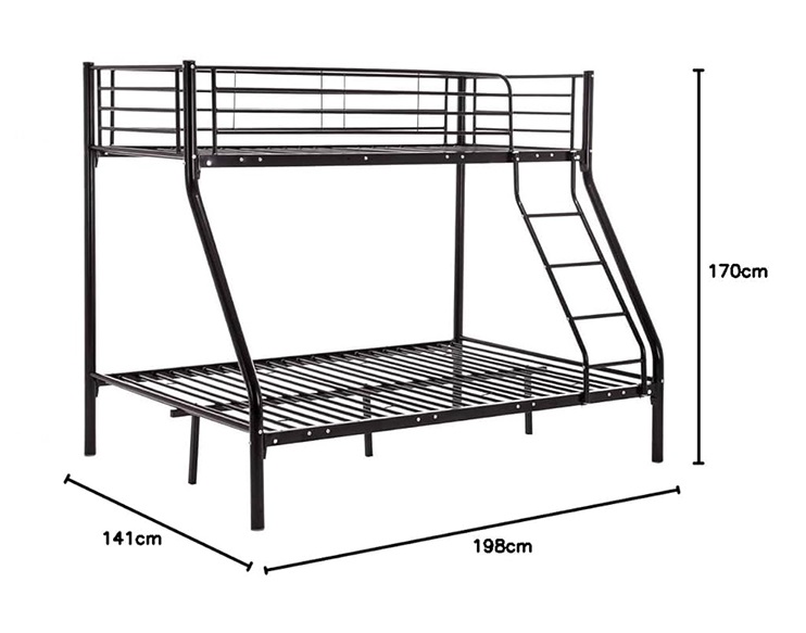 bed8.jpg Custom Metal Bunk bed with Stairs - Image 1