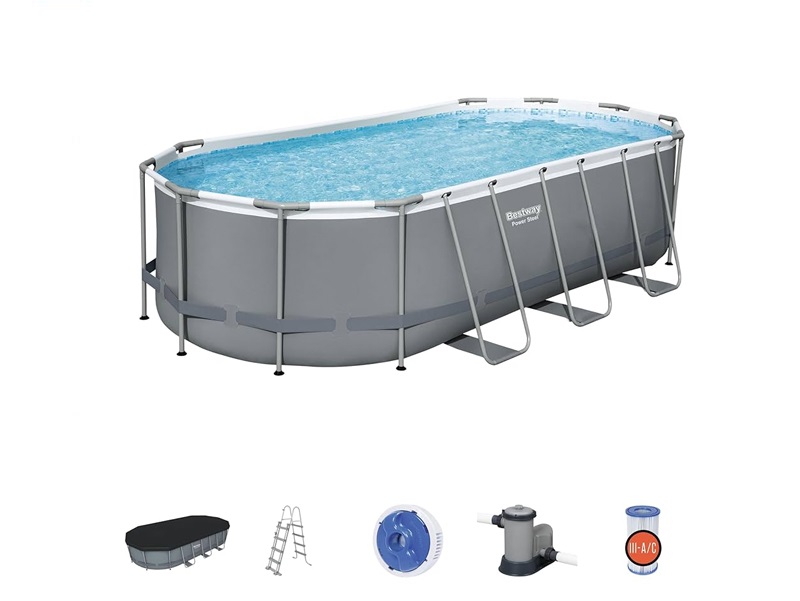 bestway19.jpg Bestway Power Steelframe Oval Poolset - Image 1