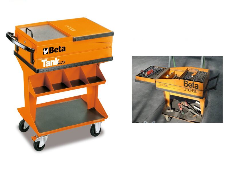 beta17-e1683624117681.jpg Convenient Storage and Transport: Beta Rolling Cart Trolley with Shelf - Image 1