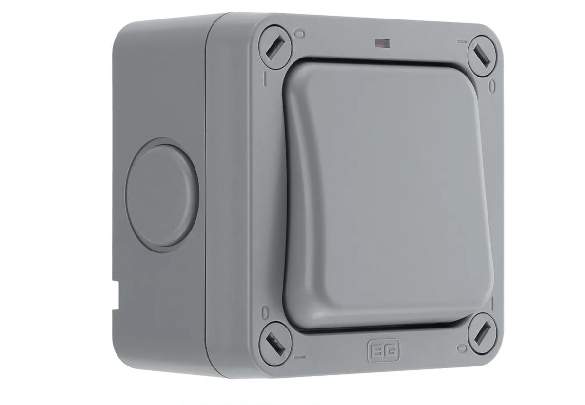bg-switch.jpg BG Outdoor Single Switch 2 Way 20AX Press - Image 1