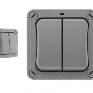 BG Outdoor Double Switch 2 Way 20AX Press