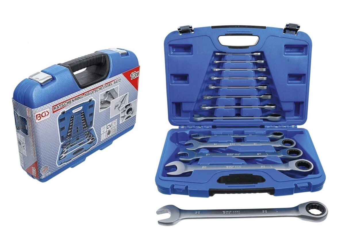 BGS 13pcs Ratchet Combination Wrench Set - Image 1