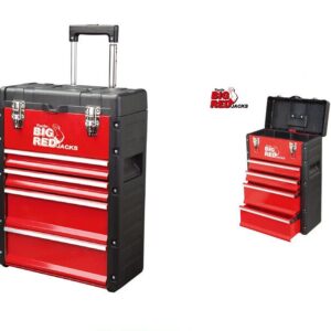 Big Red Plastic & Steel Drawer Trolley: Organize Your Tools with Ease