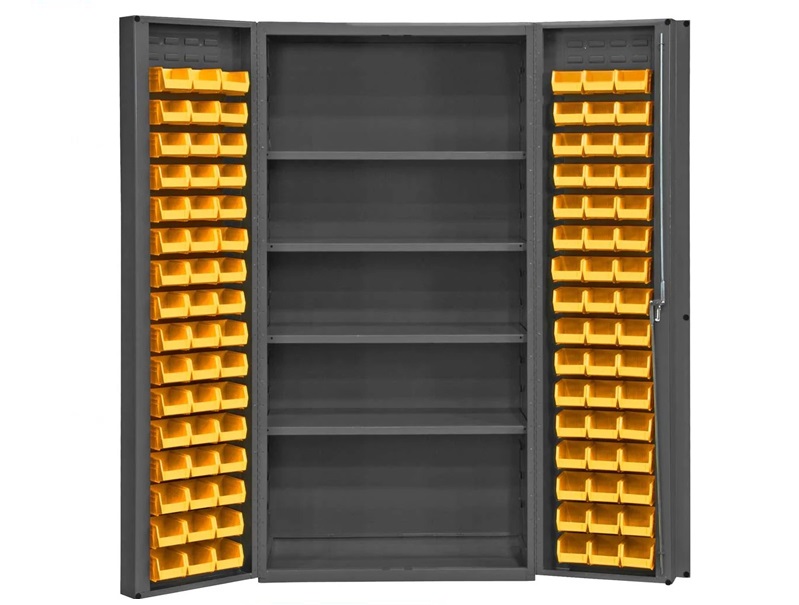 bins-cabinet4.jpg Heavy Duty Steel Cabinet with 96pcs Bins - Color can be customised - Image 1