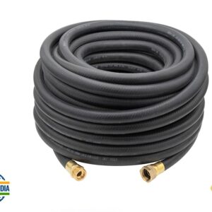 Blubird Premium HD Rubber Water Hose 1/2" x 50m - Black
