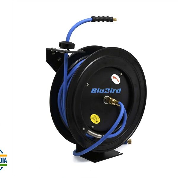Blubird Single Arm 15m Rubber Air Hose Reel