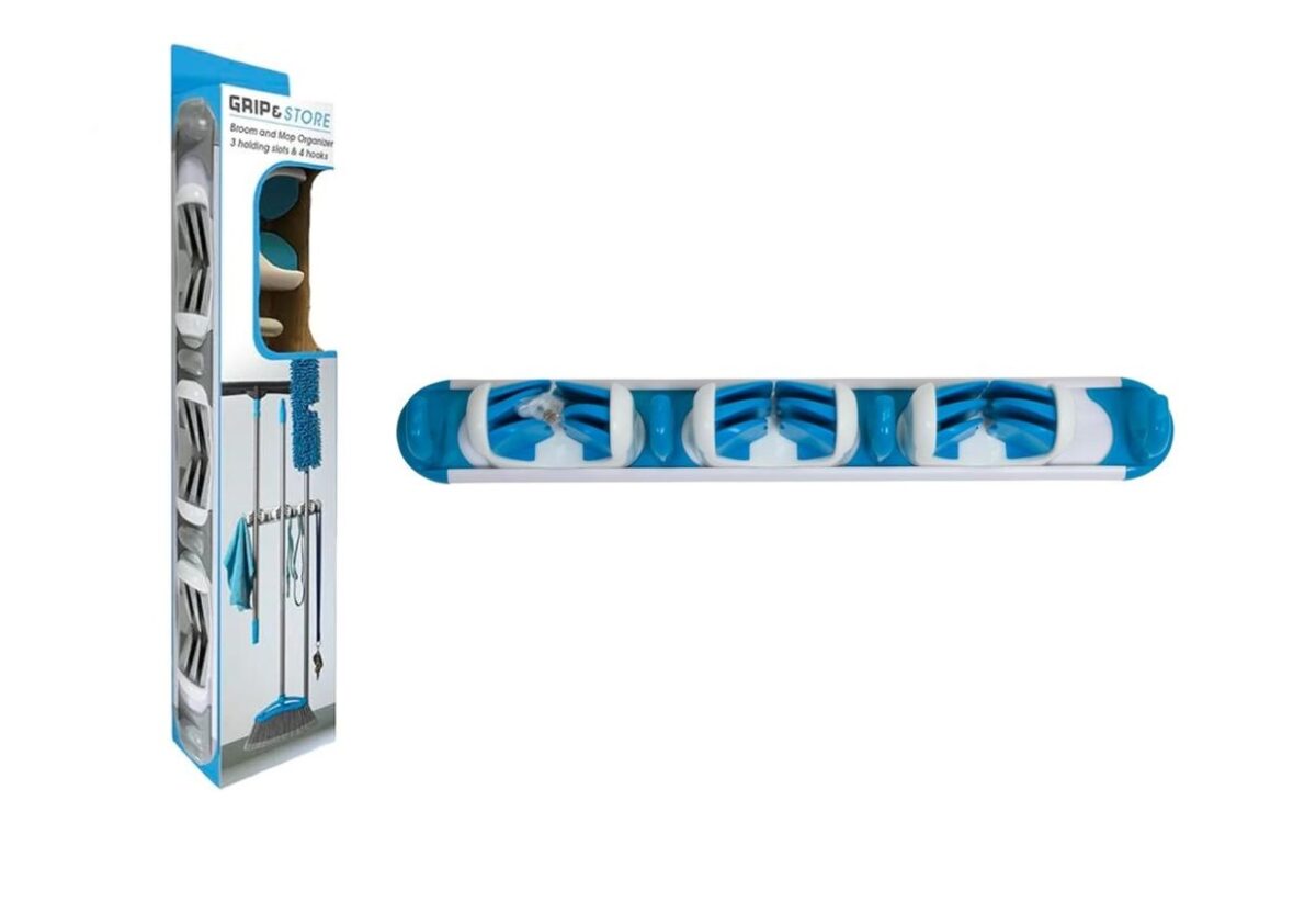 broom-holder.jpg Grip & Store 3 Position Broom Holder - Image 1
