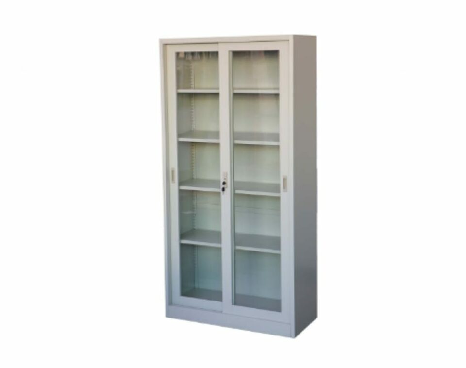 cab7-e1703689034443.jpg Steel Cabinet with Sliding Glass Door - Image 1