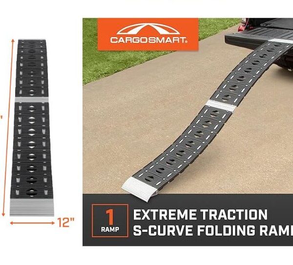 CargoSmart 12" x 90" Hybrid S-Curve Centerfold Loading Ramp, 750 lb. (1 Ramp)