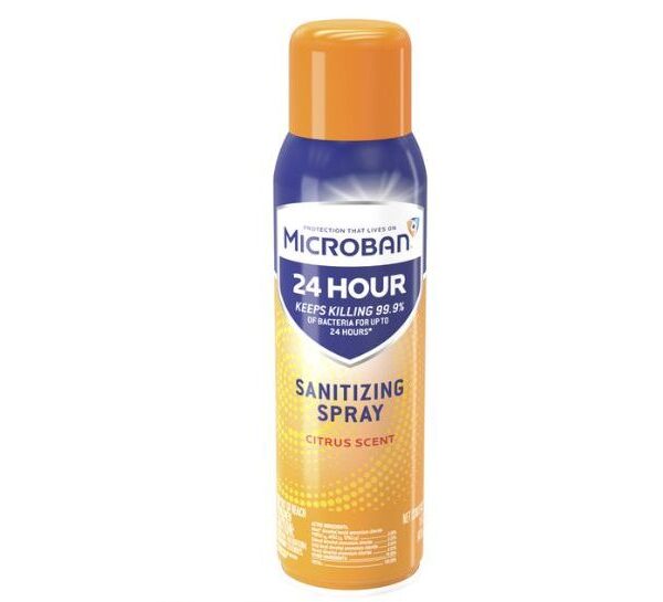 MICROBAN 24 Hour Disinfectant Sanitizing Spray, Citrus Scent, 15oz