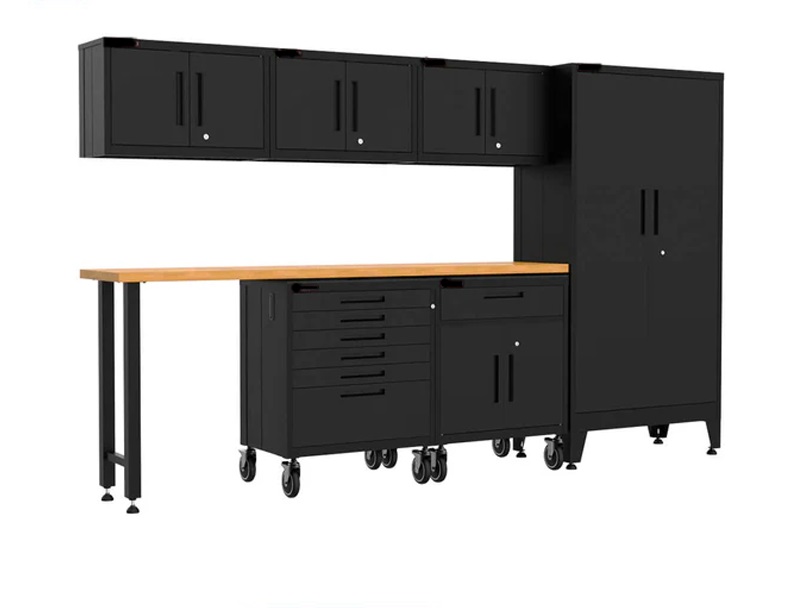 custom-office11.jpg Customised 250cm Heavy Duty Workstation - Black - Image 1